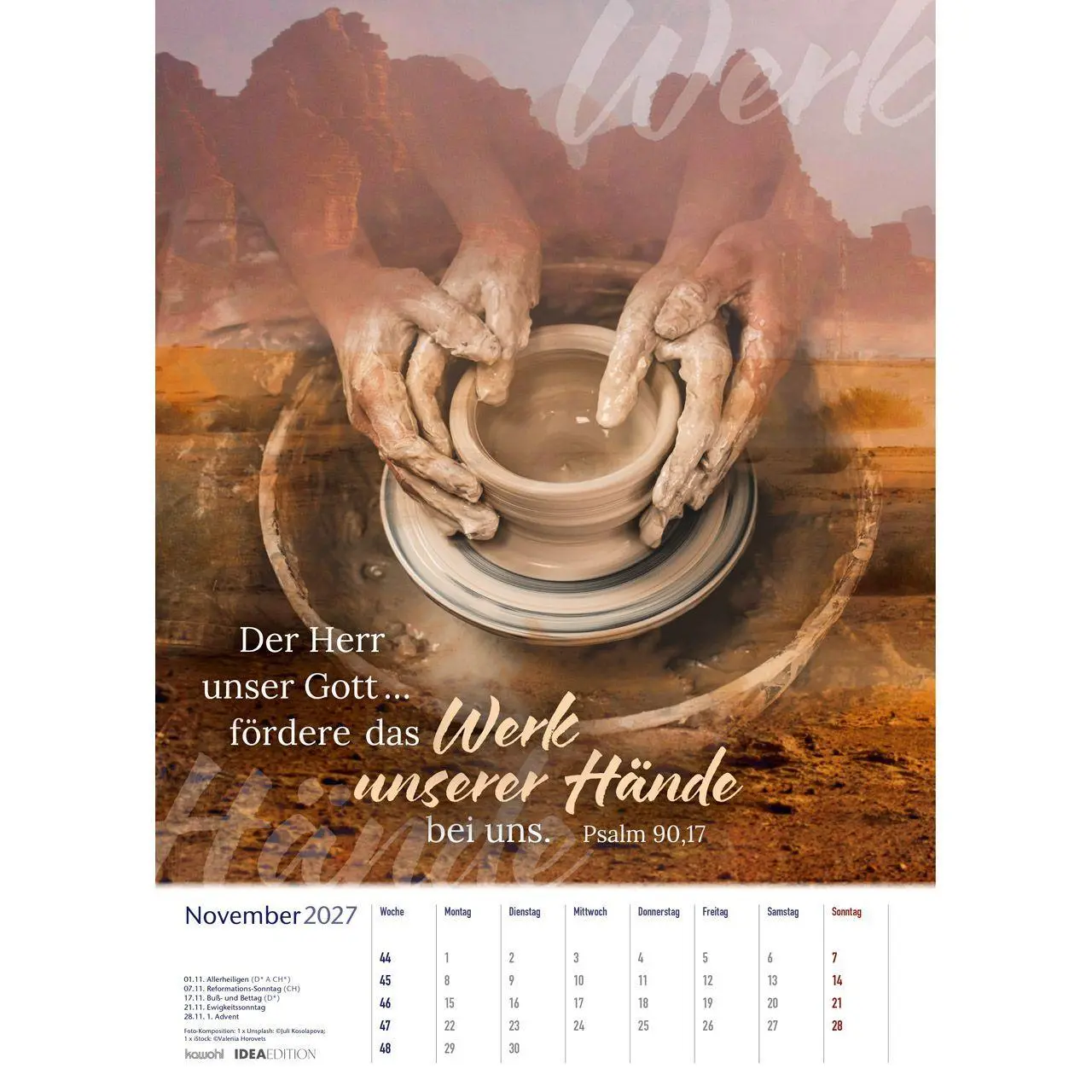 Bild: 9783754806074 | Auf seinem Weg 2027 | Foto-Kompositionen und Bibelworte | Kalender
