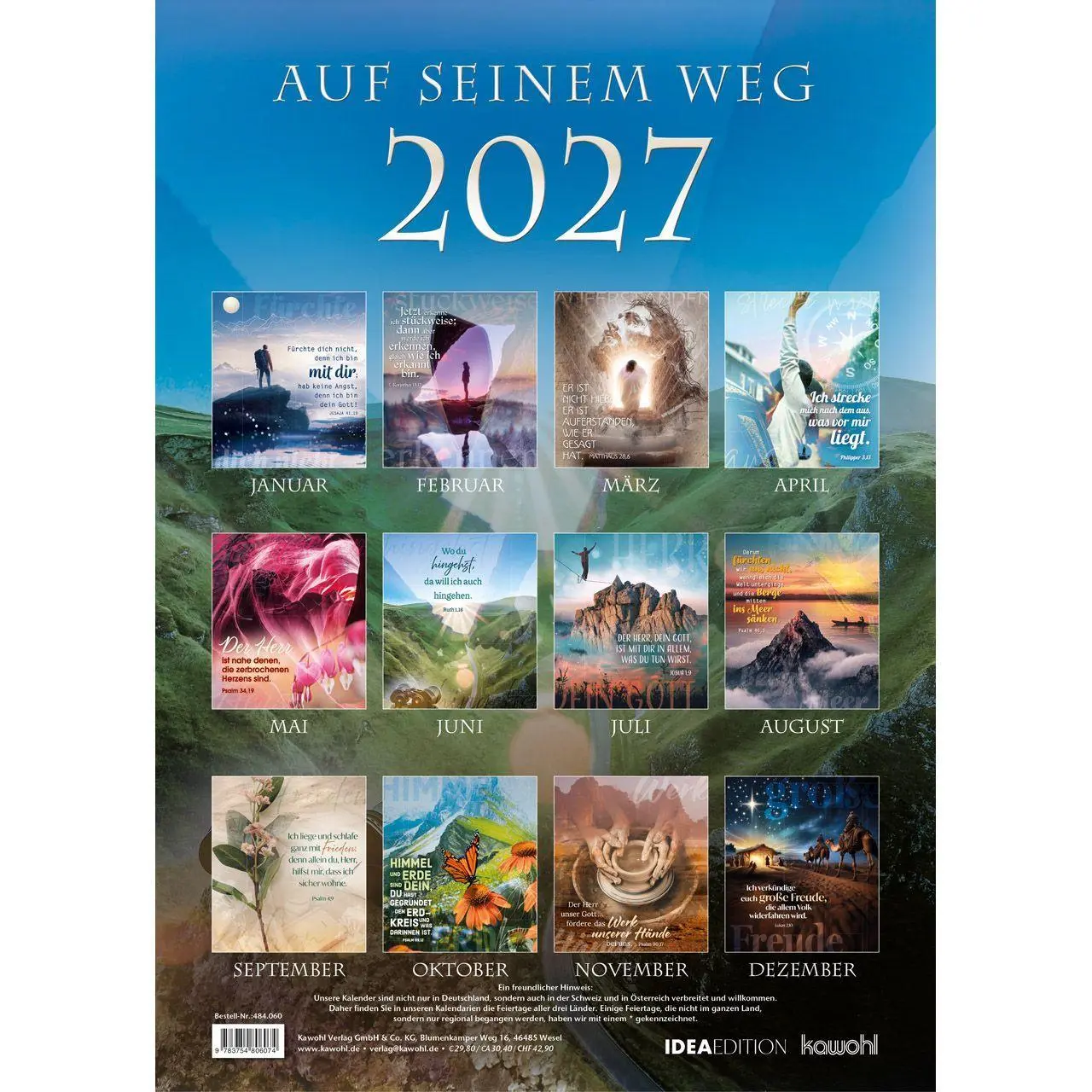 Bild: 9783754806074 | Auf seinem Weg 2027 | Foto-Kompositionen und Bibelworte | Kalender