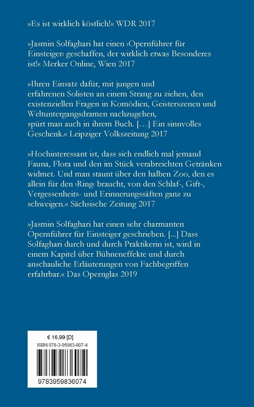 Rückseite: 9783959836074 | Opernführer für Einsteiger | Jasmin Solfaghari | Taschenbuch | 156 S.