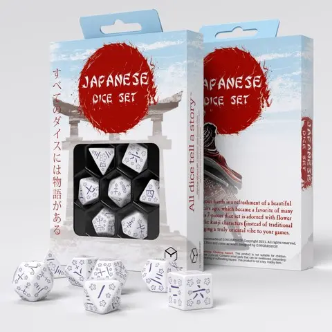 Cover: 5907699496174 | Japanese Dice Set: Blue Star Lotus | Q-Workshop | EAN 5907699496174