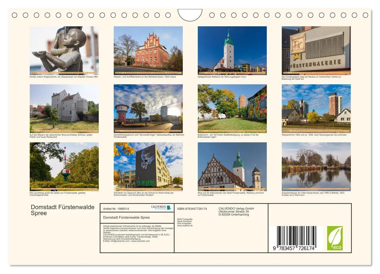 Bild: 9783457726174 | Domstadt Fürstenwalde Spree (Wandkalender 2026 DIN A4 quer),...