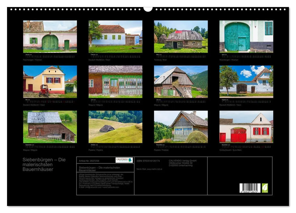 Bild: 9783516126174 | Siebenbürgen - Die malerischsten Bauernhäuser (Wandkalender 2026...