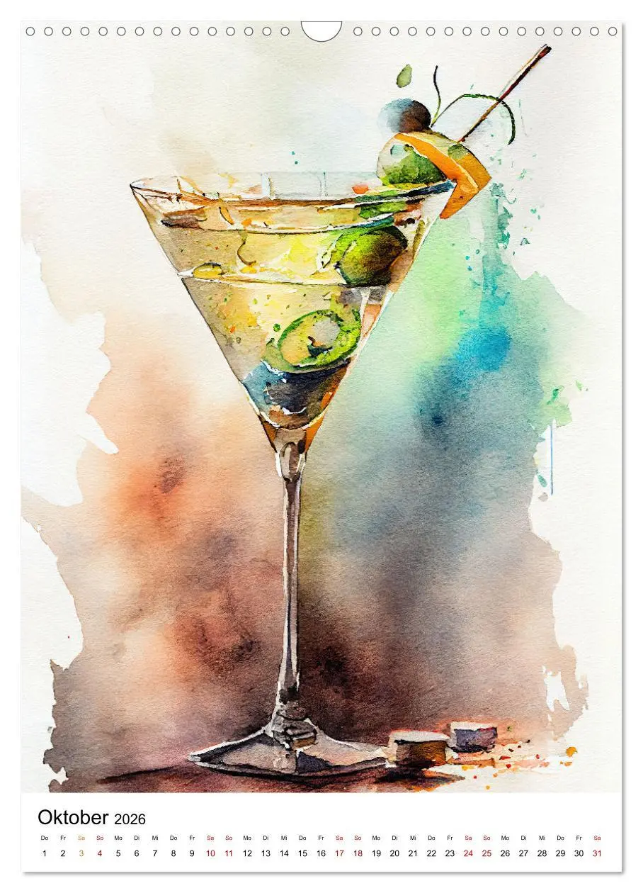 Bild: 9783516296174 | Künstlerische Cocktails (Wandkalender 2026 DIN A3 hoch), CALVENDO...