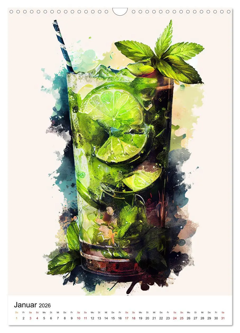 Bild: 9783516296174 | Künstlerische Cocktails (Wandkalender 2026 DIN A3 hoch), CALVENDO...