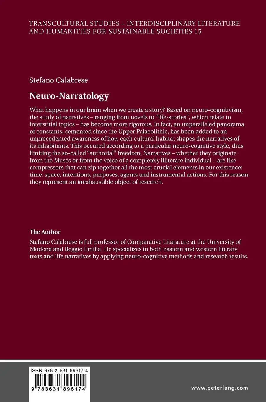 Rückseite: 9783631896174 | Neuro-Narratology | The Neural Secrets of Narration | Calabrese | Buch