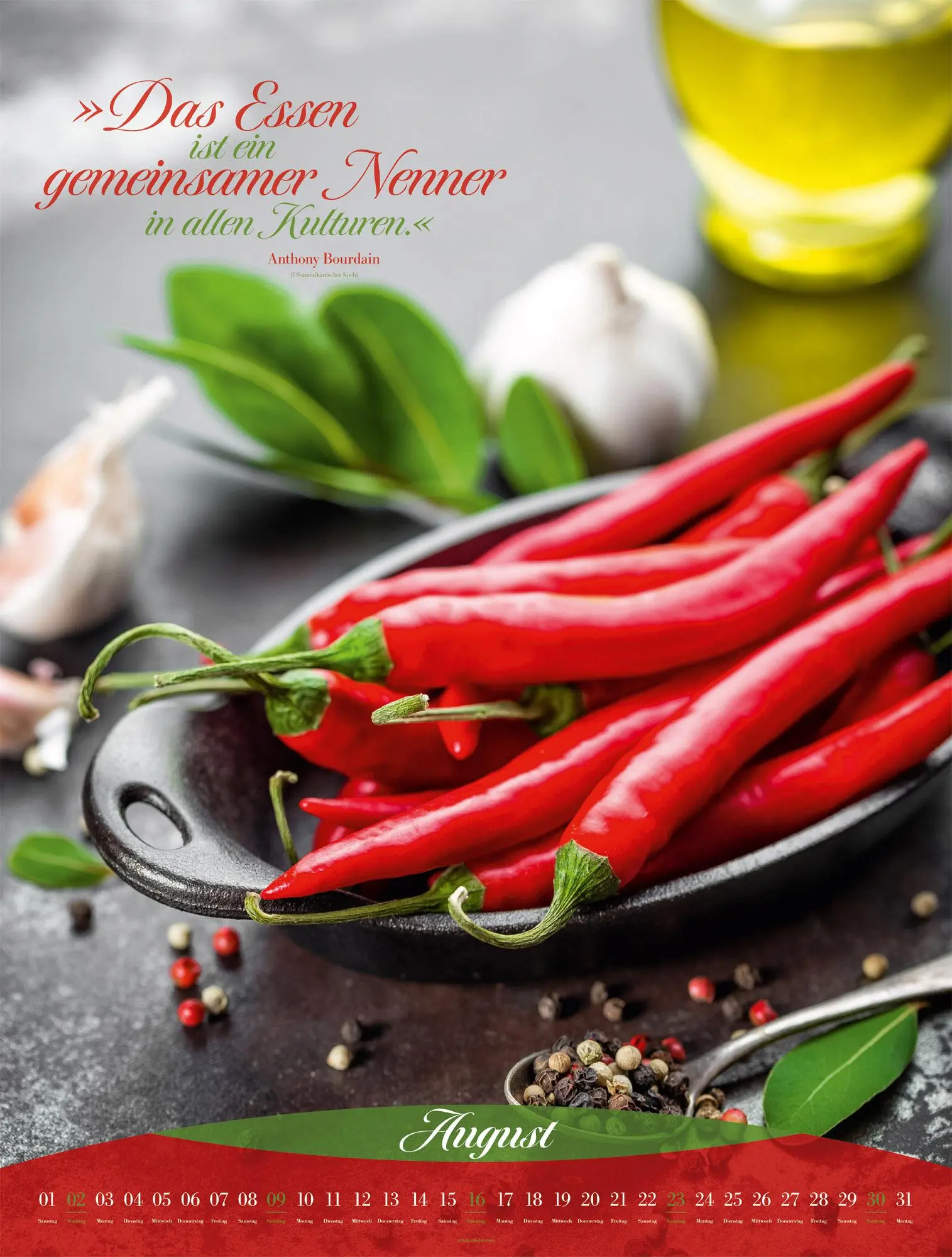 Bild: 9783838426174 | Art Culinaire Kalender 2026 | Ackermann Kunstverlag GmbH | Kalender