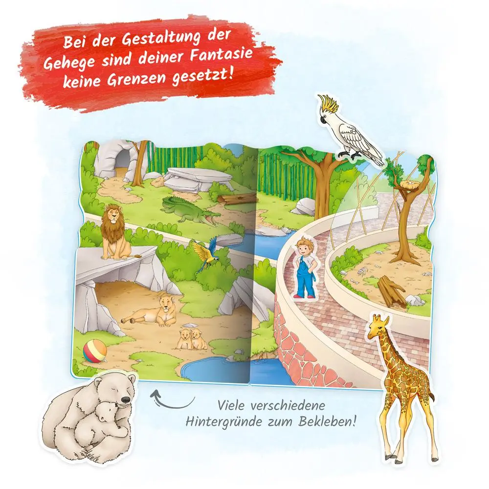 Bild: 9783965526174 | Trötsch Stickerbuch Mein Stickerhaus Zootiere | Trötsch Verlag | 36 S.