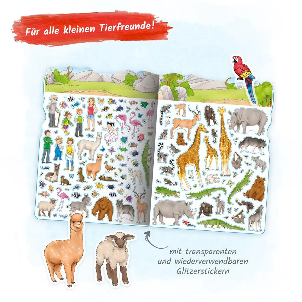 Bild: 9783965526174 | Trötsch Stickerbuch Mein Stickerhaus Zootiere | Trötsch Verlag | 36 S.
