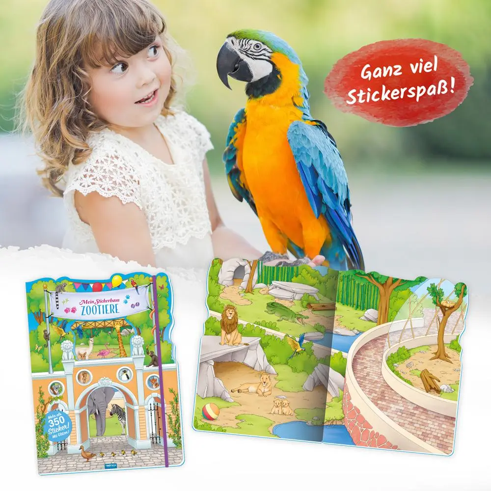 Bild: 9783965526174 | Trötsch Stickerbuch Mein Stickerhaus Zootiere | Trötsch Verlag | 36 S.