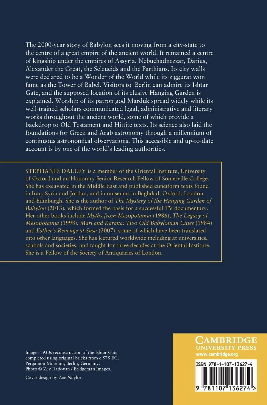 Rückseite: 9781107136274 | The City of Babylon | Stephanie Dalley | Buch | Englisch | 2022
