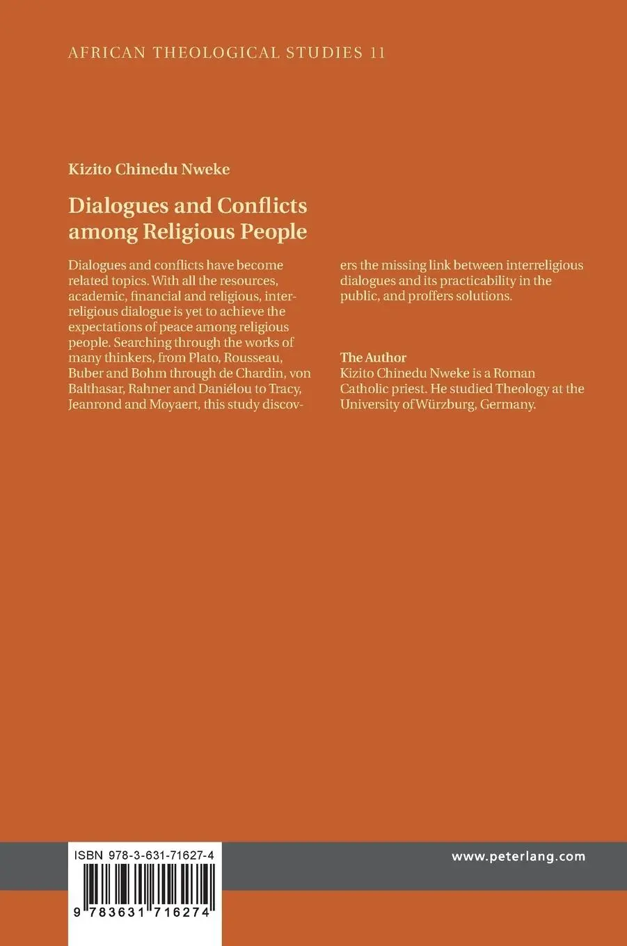 Rückseite: 9783631716274 | Dialogues and Conflicts among Religious People | Kizito Chinedu Nweke
