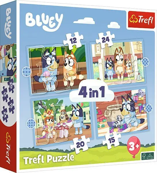 Cover: 5900511346374 | 4 in 1 Puzzle - Bluey | Spiel | In Kartonage | 34637 | 2024 | Trefl