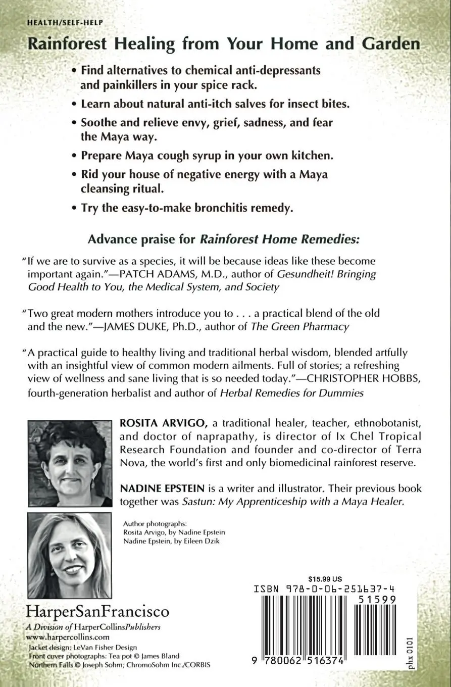 Rückseite: 9780062516374 | Rainforest Home Remedies | Rosita Arvigo (u. a.) | Taschenbuch | 2001