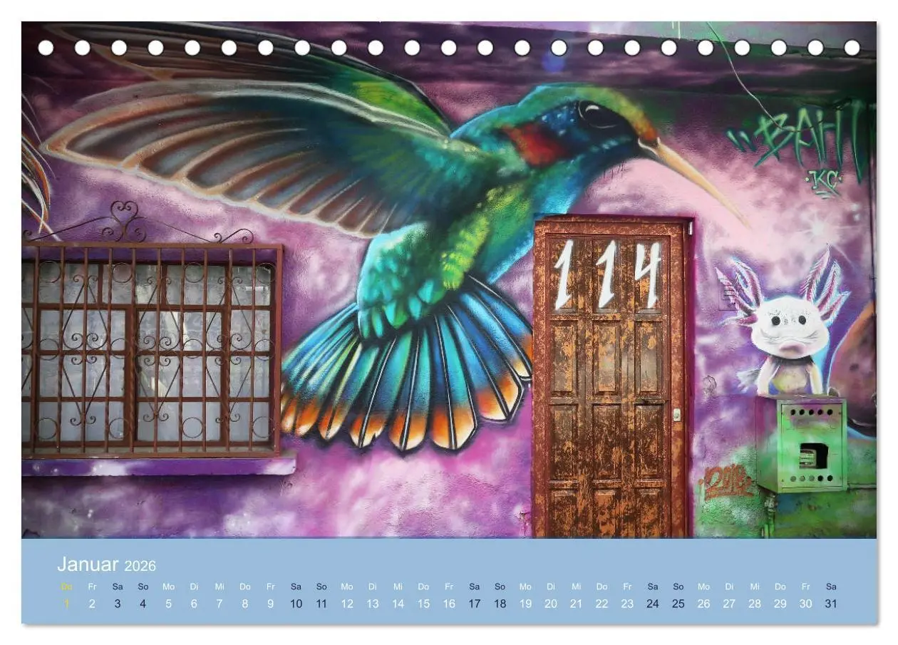 Bild: 9783457706374 | Mexikanische Graffitis (Tischkalender 2026 DIN A5 quer), CALVENDO...