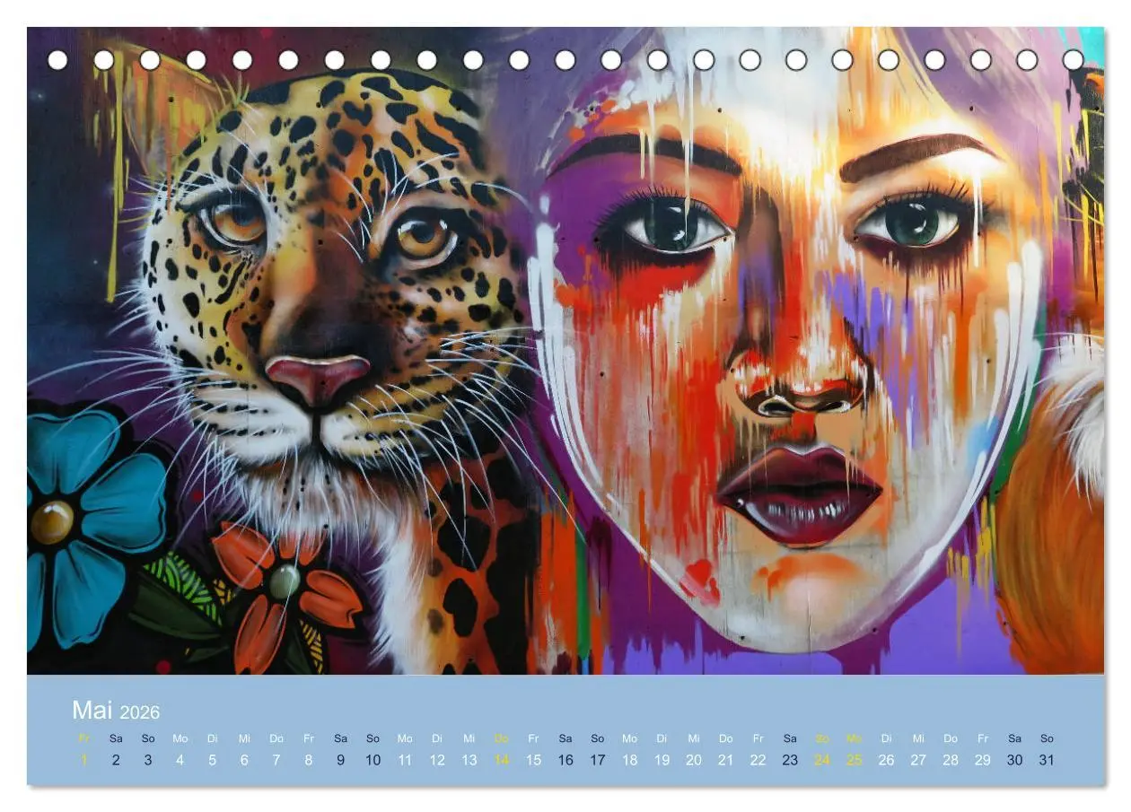 Bild: 9783457706374 | Mexikanische Graffitis (Tischkalender 2026 DIN A5 quer), CALVENDO...