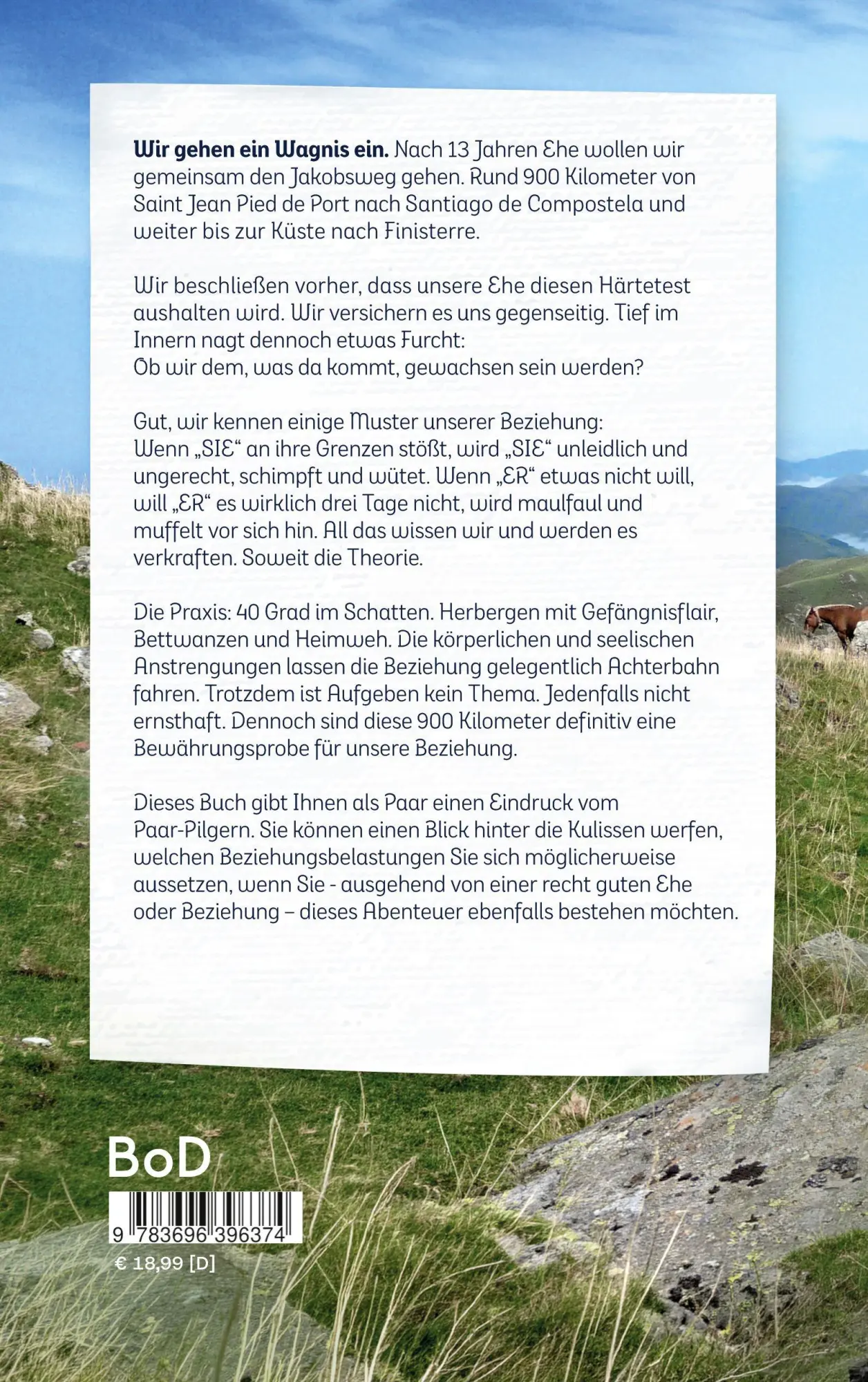 Rückseite: 9783696396374 | Paarlauf | Ehetest Jakobsweg | Carola Ritterhoff (u. a.) | Taschenbuch