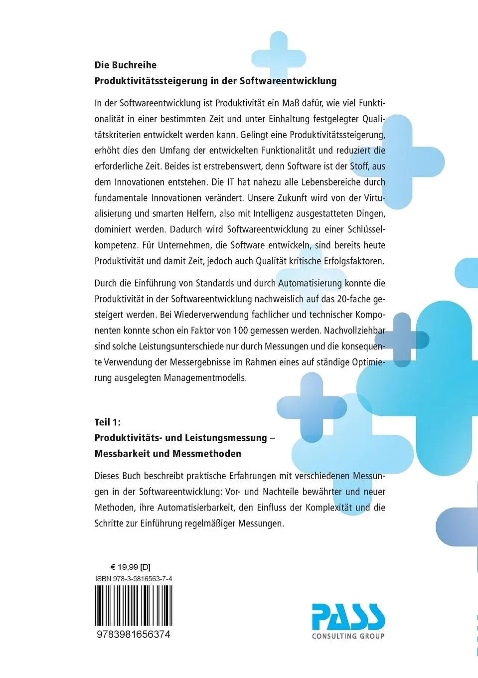 Rückseite: 9783981656374 | Buchreihe: Produktivitätssteigerung in der Softwareentwicklung,...