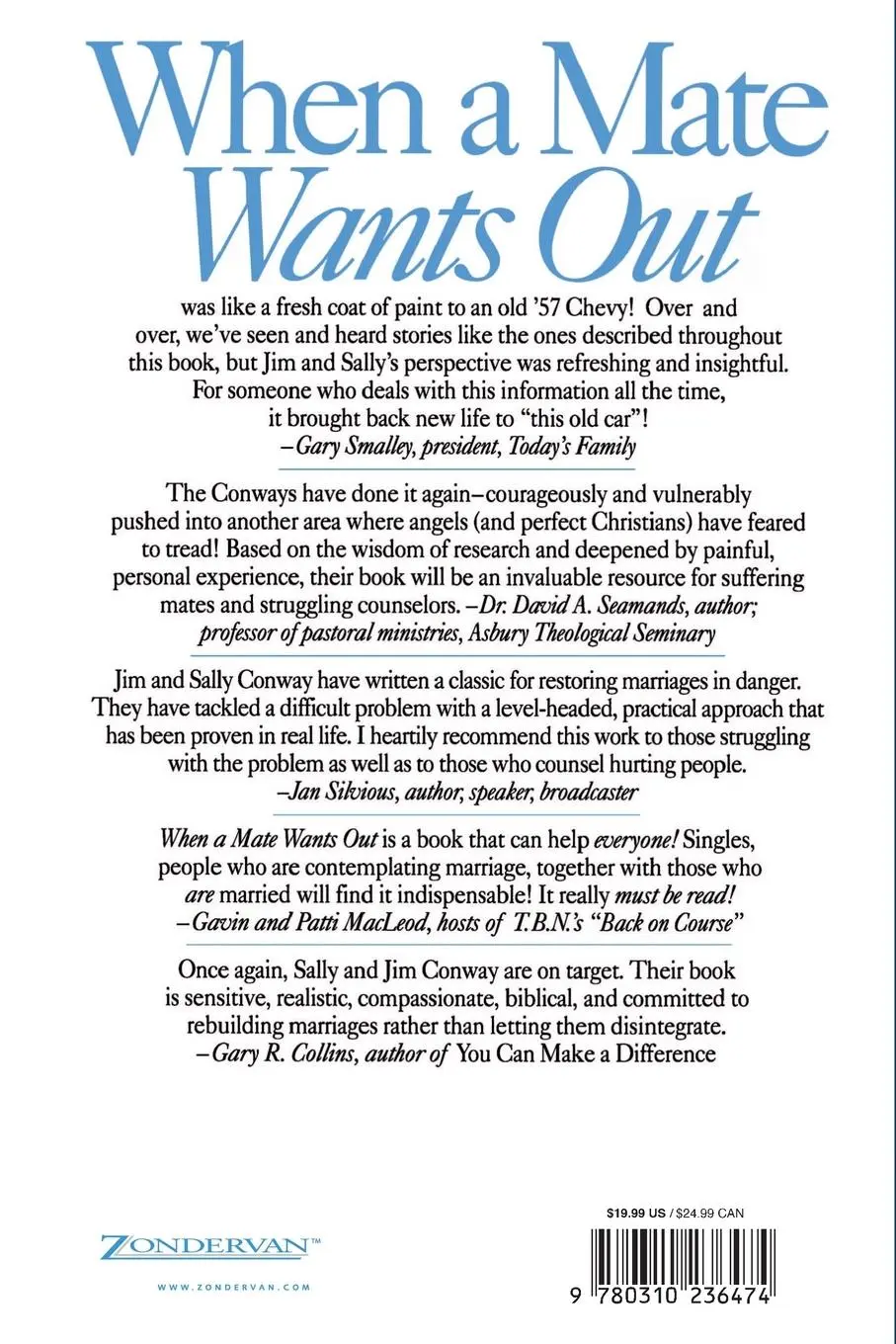 Rückseite: 9780310236474 | When a Mate Wants Out | Sally Conway (u. a.) | Taschenbuch | Englisch