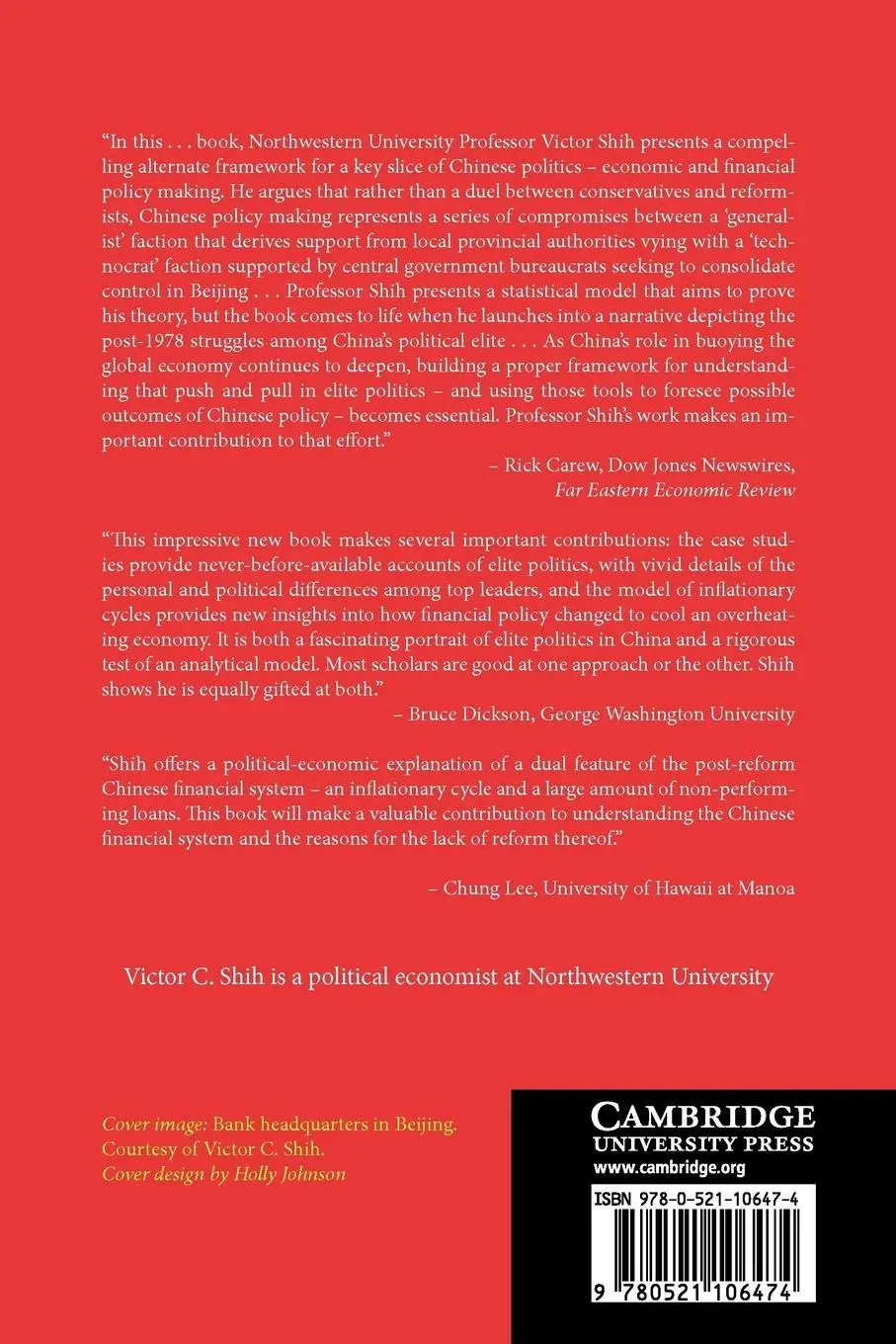 Rückseite: 9780521106474 | Factions and Finance in China | Elite Conflict and Inflation | Shih