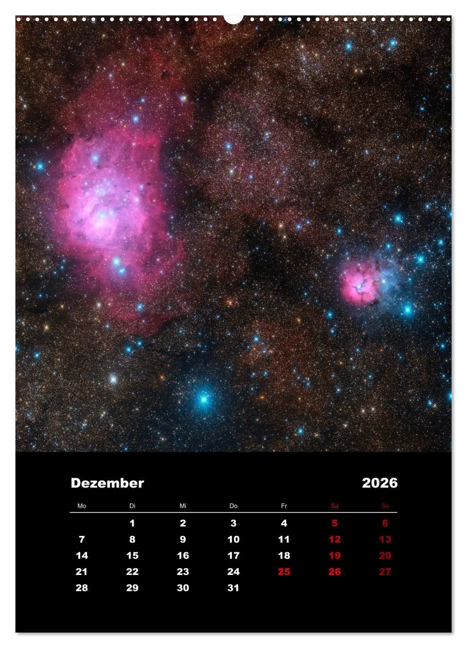 Bild: 9783516406474 | Das Universum (Wandkalender 2026 DIN A2 hoch), CALVENDO Monatskalender