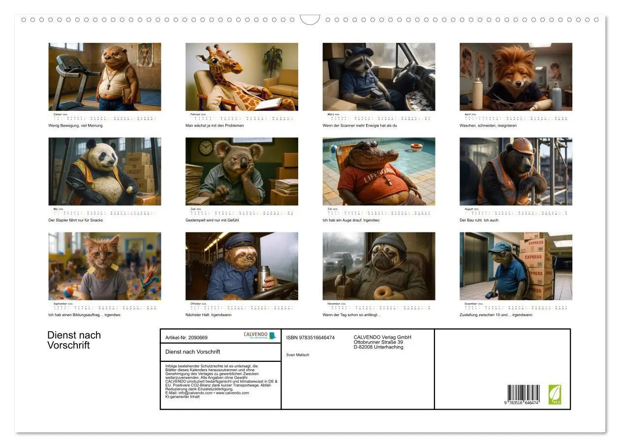 Bild: 9783516646474 | Dienst nach Vorschrift (Wandkalender 2026 DIN A2 quer), CALVENDO...