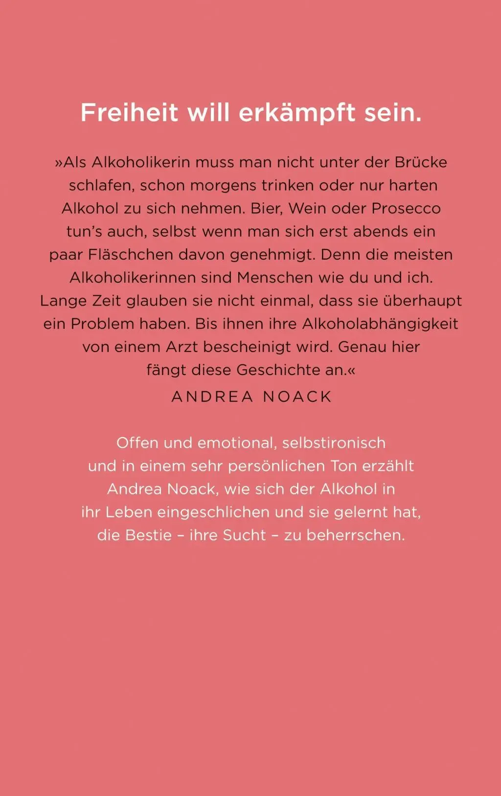 Bild: 9783896676474 | Die Bestie schläft | Meine Alkoholsucht und wie ich sie überwand