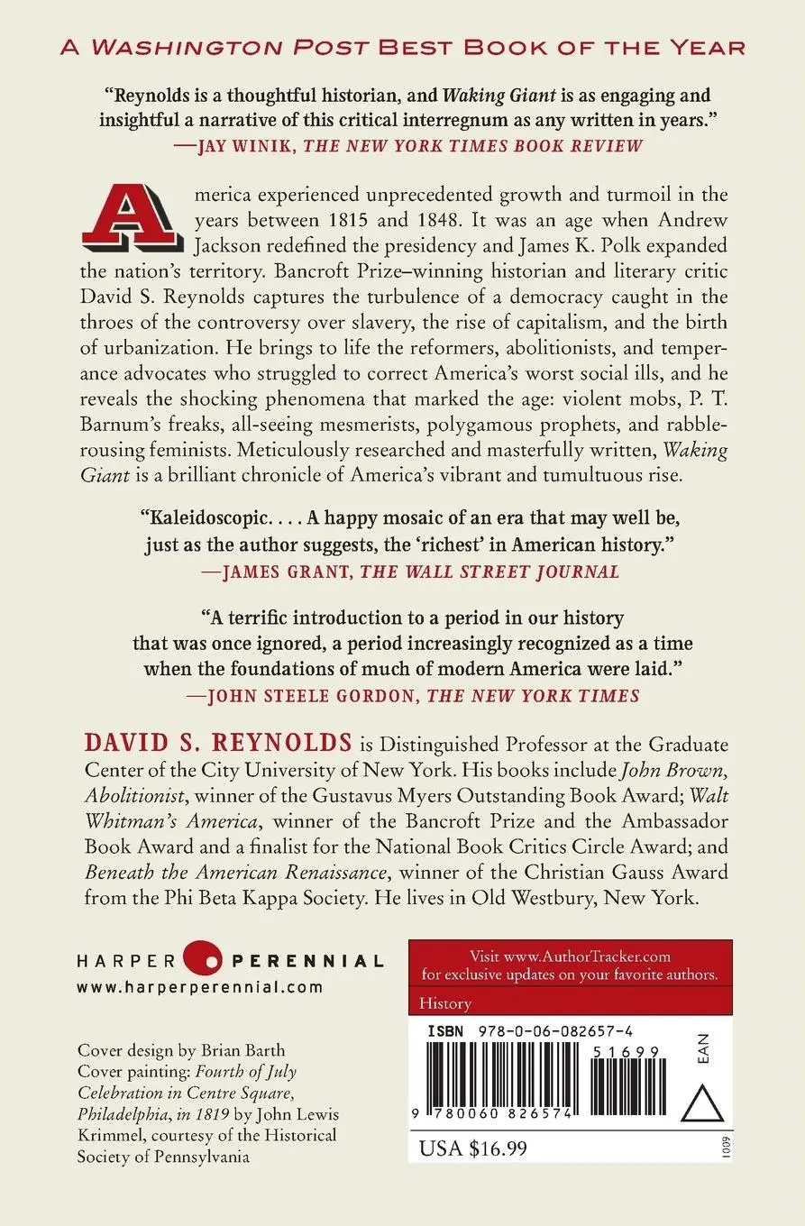 Rückseite: 9780060826574 | Waking Giant | America in the Age of Jackson | David S Reynolds | Buch