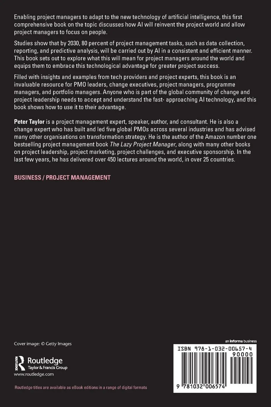 Rückseite: 9781032006574 | AI and the Project Manager | Peter Taylor | Taschenbuch | Englisch