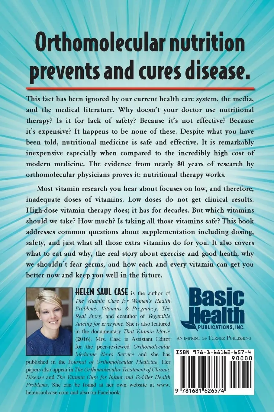 Rückseite: 9781681626574 | Orthomolecular Nutrition for Everyone | Helen Saul Case | Taschenbuch