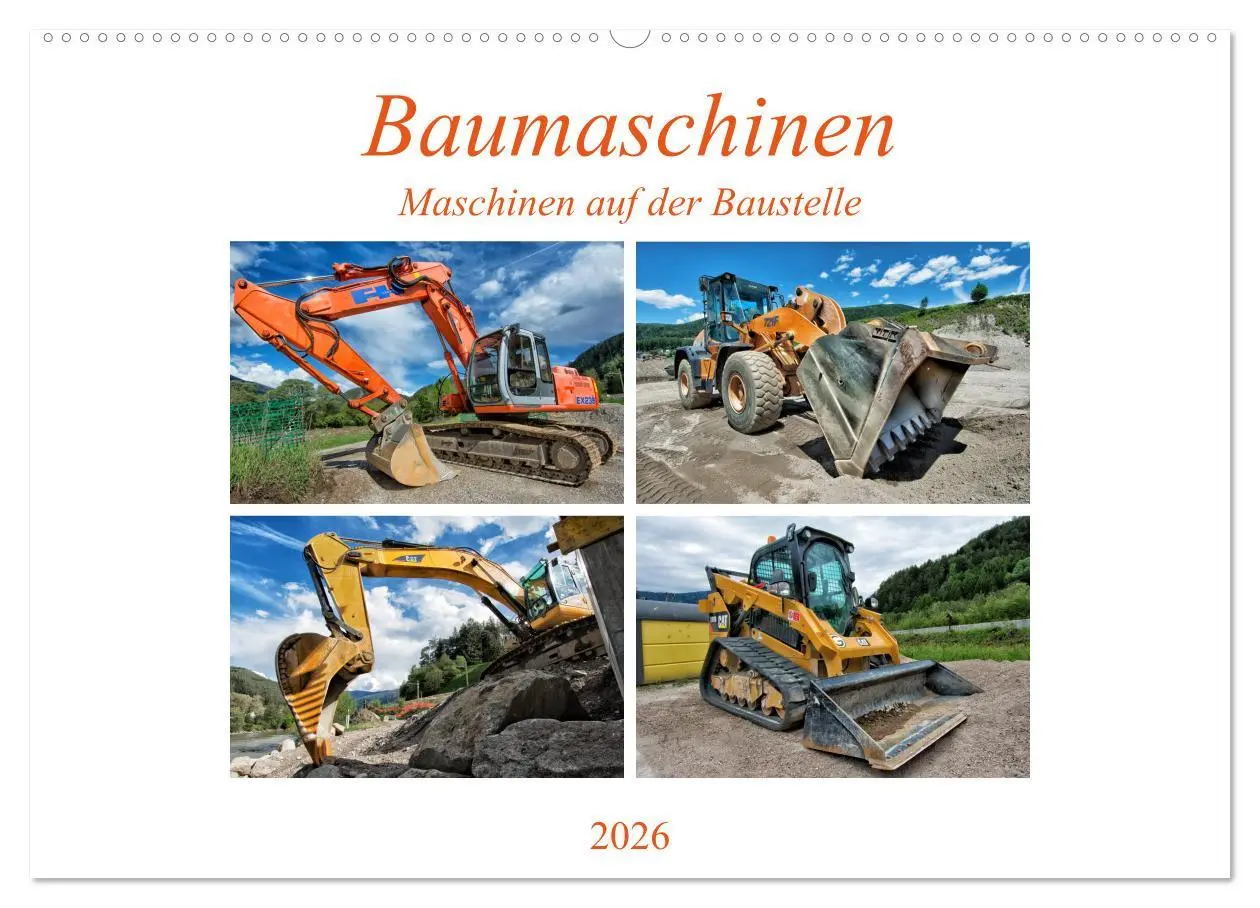 Cover: 9783457856574 | Baumaschinen - Maschinen auf der Baustelle (Wandkalender 2026 DIN...