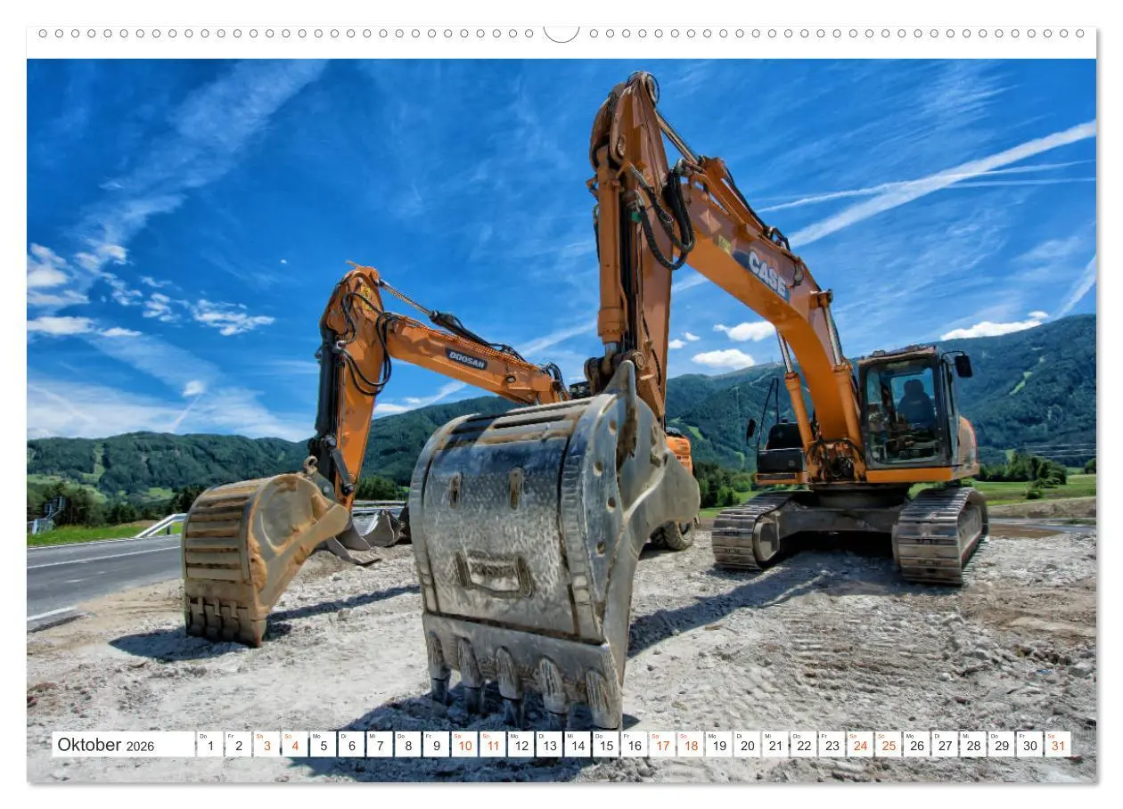 Bild: 9783457856574 | Baumaschinen - Maschinen auf der Baustelle (Wandkalender 2026 DIN...