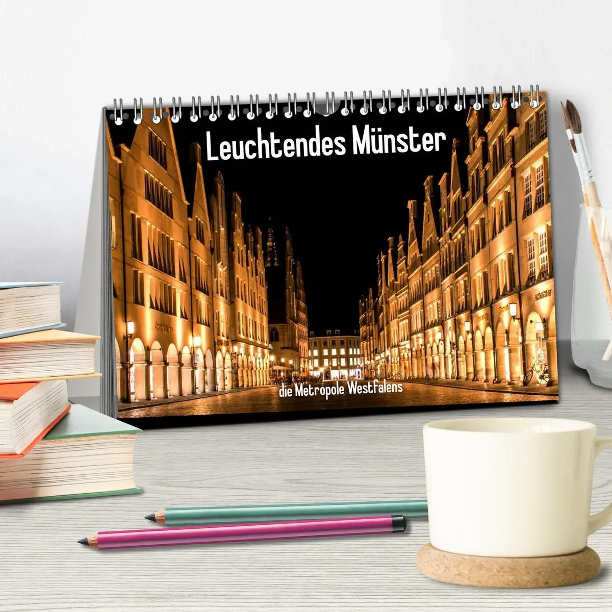 Bild: 9783516016574 | Leuchtendes Münster 2026 - die Metropole Westfalens (Tischkalender...
