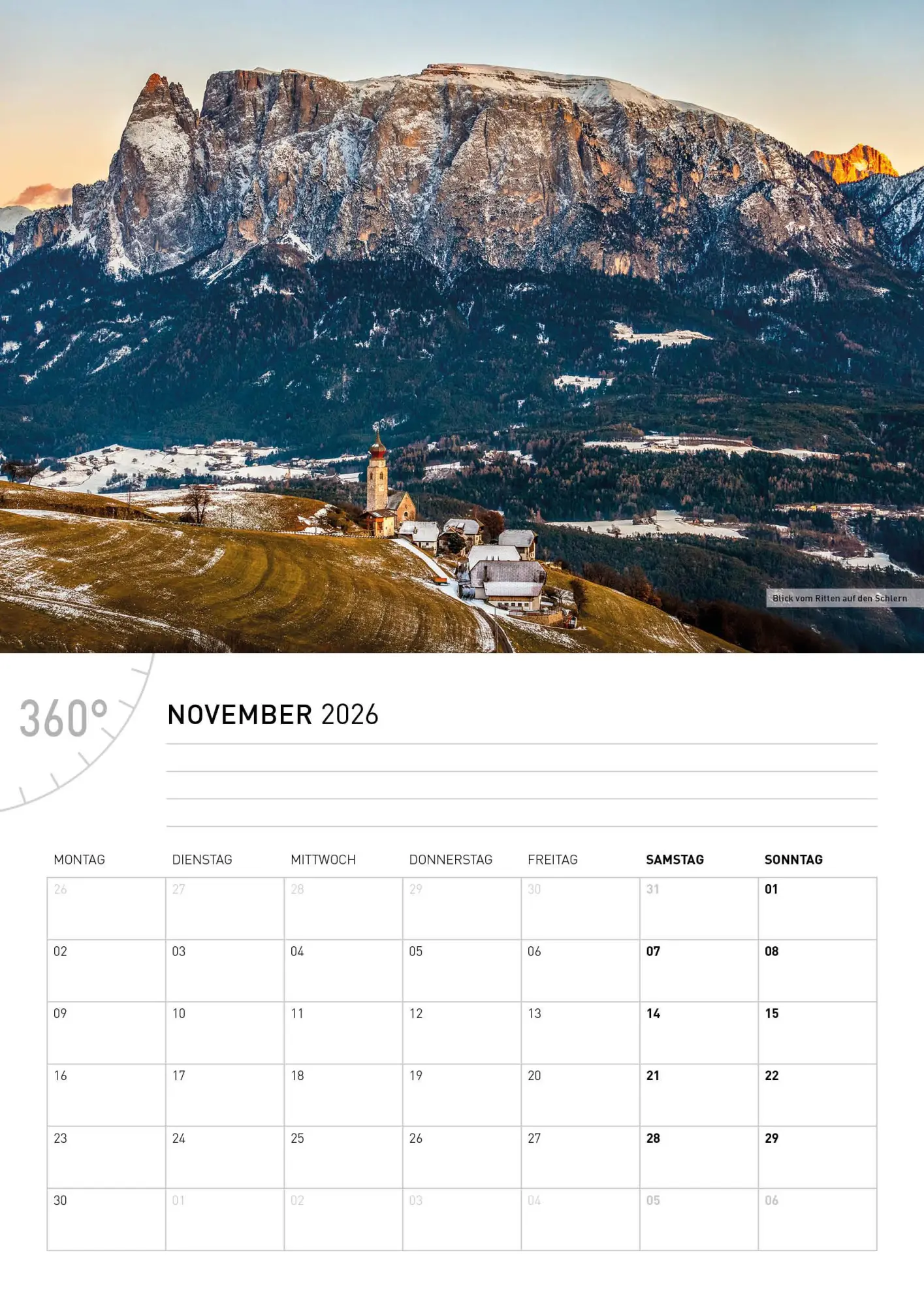 Bild: 9783968556574 | Südtirol Broschürenkalender 2026 | Judith Niederwanger | Kalender