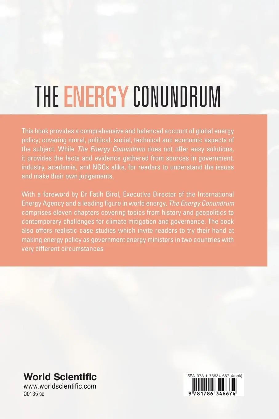 Rückseite: 9781786346674 | ENERGY CONUNDRUM, THE | THE: CLIMATE CHANGE | Neil Hirst | Taschenbuch