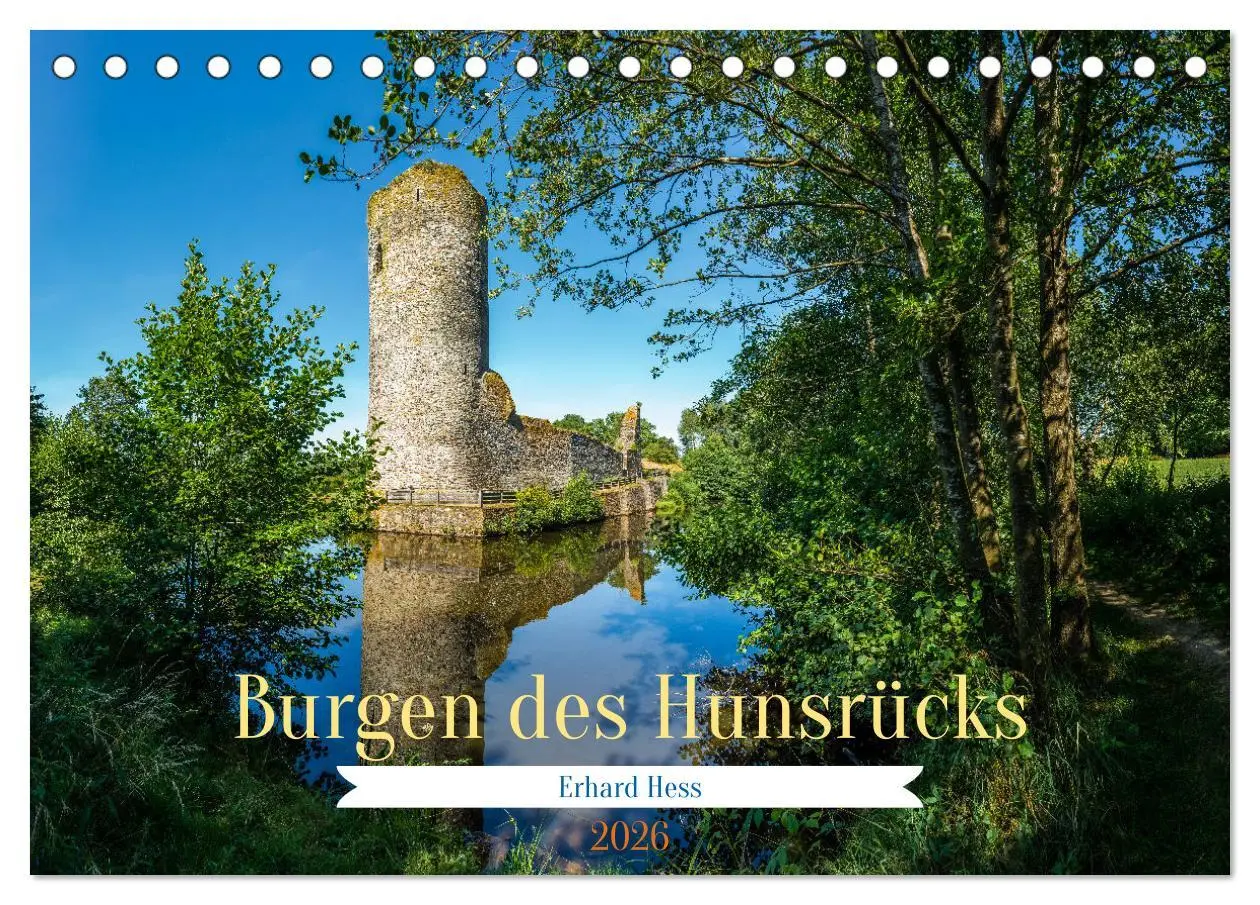 Cover: 9783457386774 | Burgen des Hunsrücks (Tischkalender 2026 DIN A5 quer), CALVENDO...
