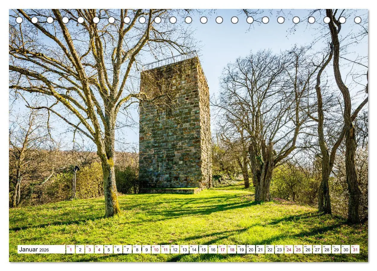 Bild: 9783457386774 | Burgen des Hunsrücks (Tischkalender 2026 DIN A5 quer), CALVENDO...
