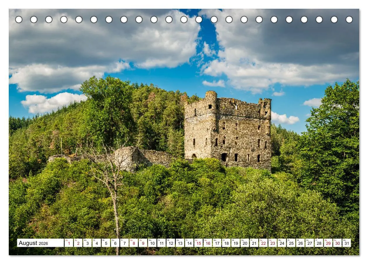 Bild: 9783457386774 | Burgen des Hunsrücks (Tischkalender 2026 DIN A5 quer), CALVENDO...