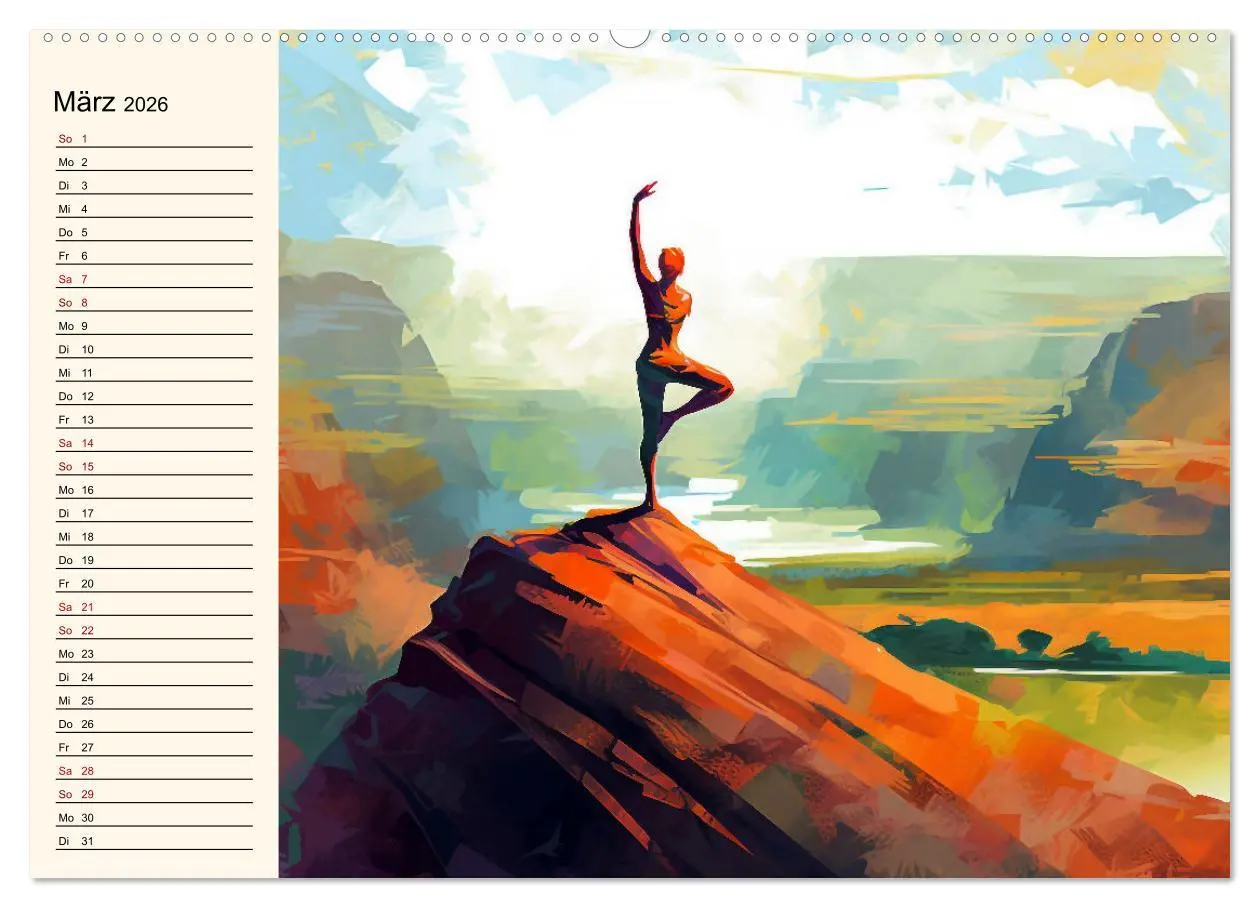 Bild: 9783457526774 | Stille, Stärke und Yoga (Wandkalender 2026 DIN A2 quer), CALVENDO...