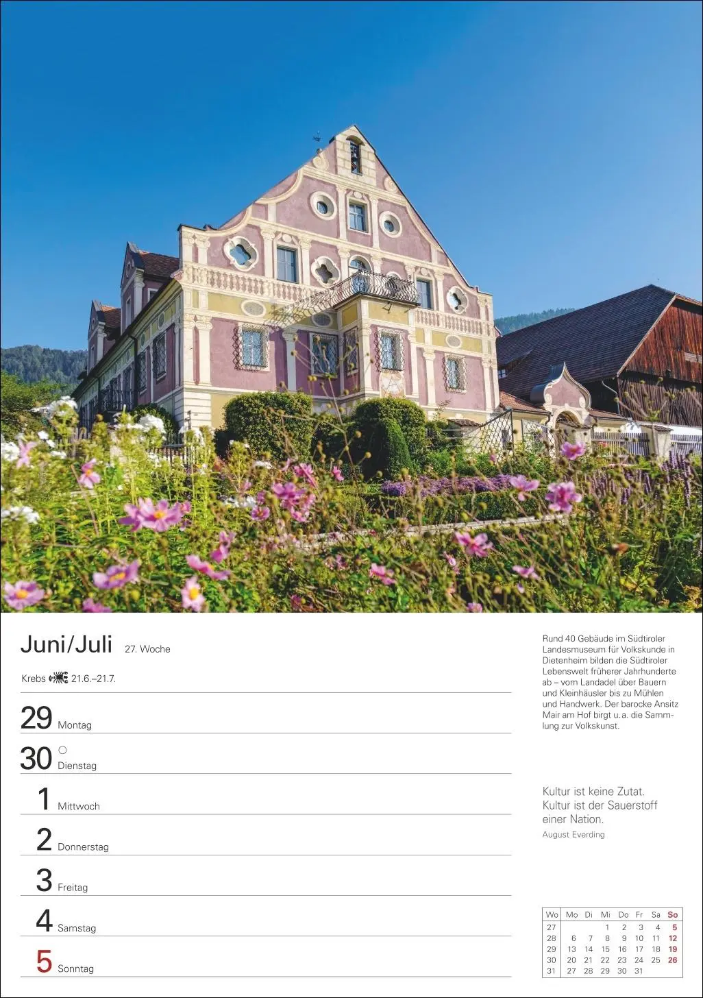 Bild: 9783840036774 | Südtirol Wochenplaner 2026 - Eine Reise in 53 Bildern | Ulrike Issel