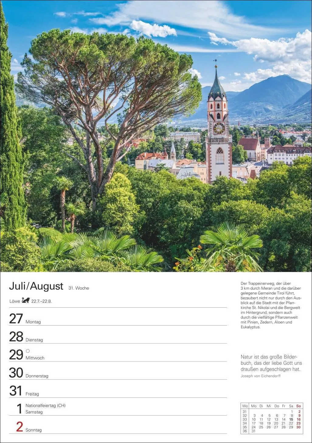Bild: 9783840036774 | Südtirol Wochenplaner 2026 - Eine Reise in 53 Bildern | Ulrike Issel