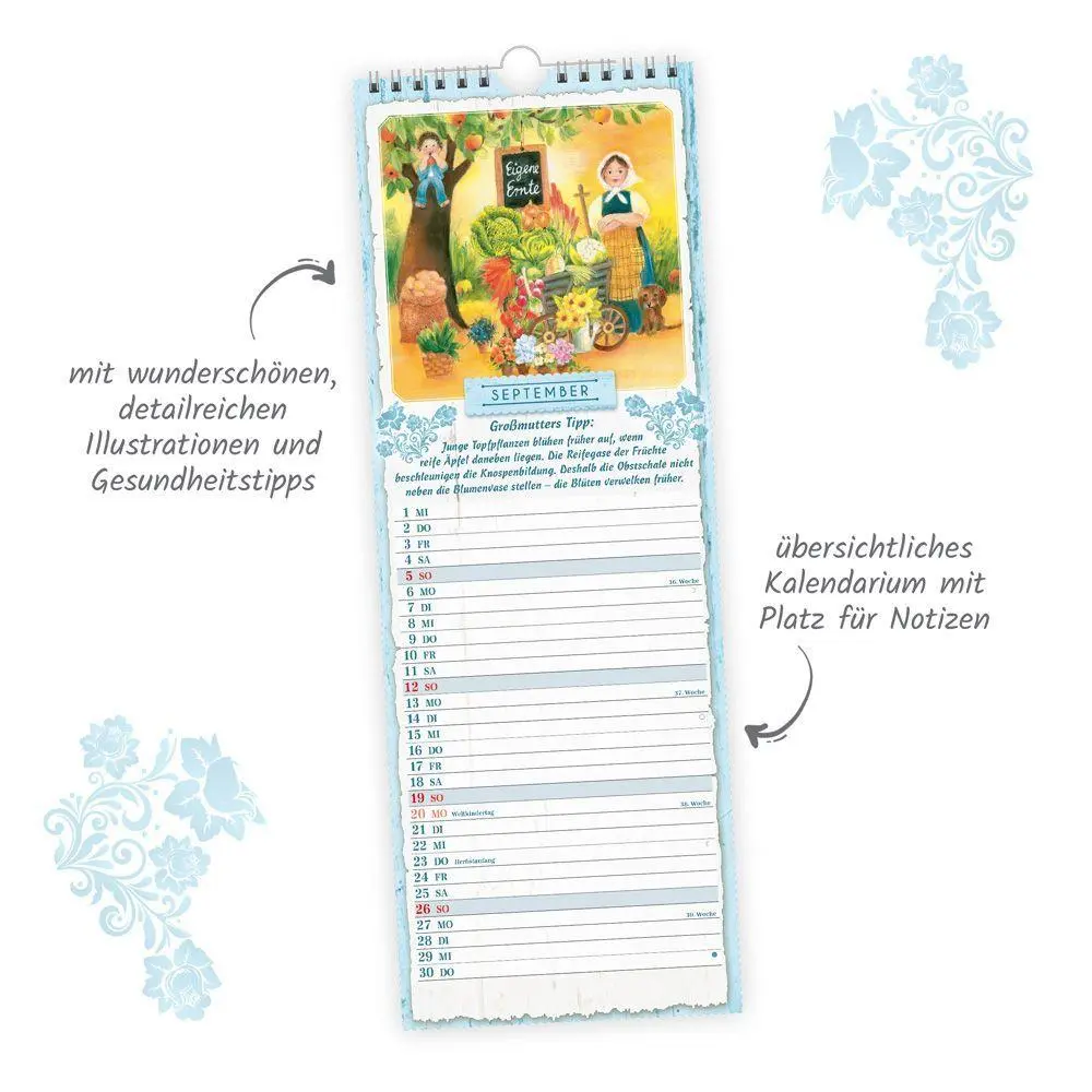 Bild: 9783988026774 | TRÖTSCH - Maxi-Streifenkalender Großmutters Küche 2027 | Wandkalender