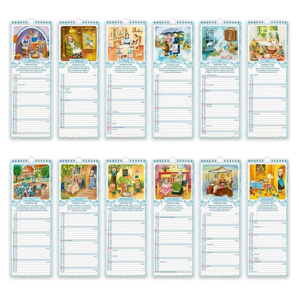 Bild: 9783988026774 | TRÖTSCH - Maxi-Streifenkalender Großmutters Küche 2027 | Wandkalender