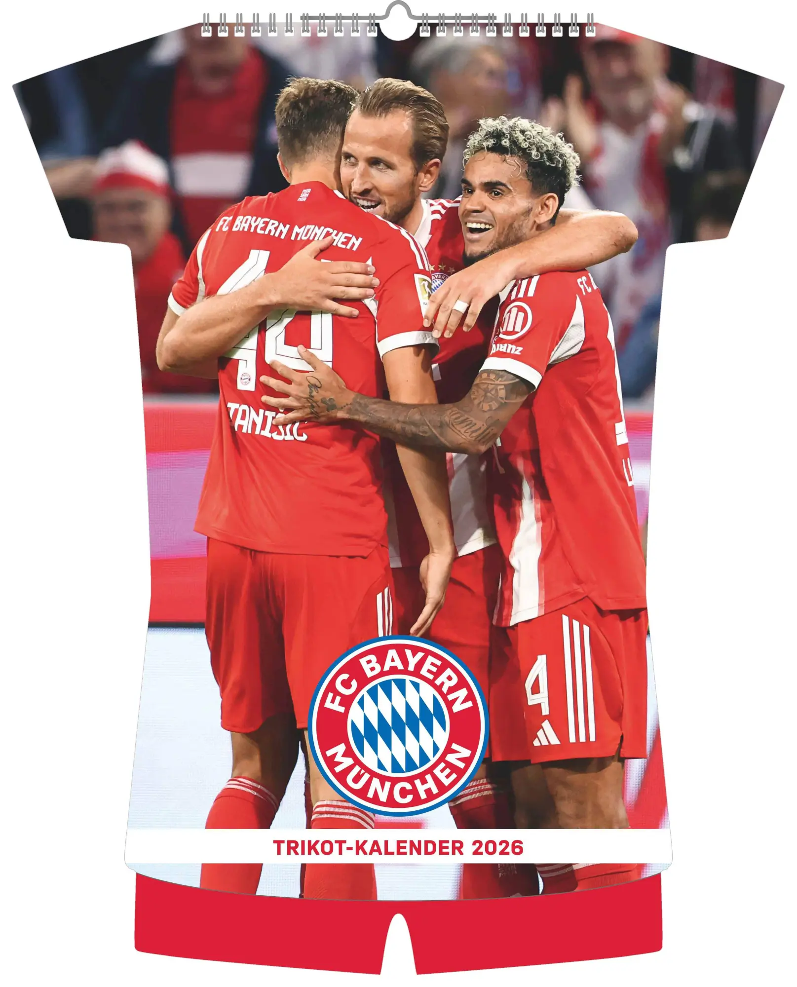 Cover: 4069095006874 | N Neumann - FC Bayern München 2026 - Trikotkalender 34x42 cm mit 12...