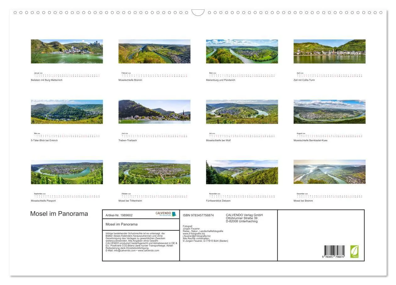 Bild: 9783457756874 | Mosel im Panorama (Wandkalender 2026 DIN A2 quer), CALVENDO...
