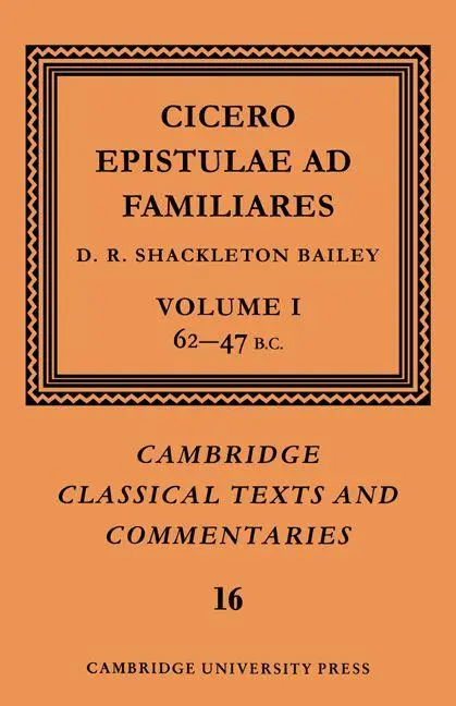 Cover: 9780521606974 | Cicero | Epistulae Ad Familiares: Volume 1, 62 47 B.C. | Taschenbuch