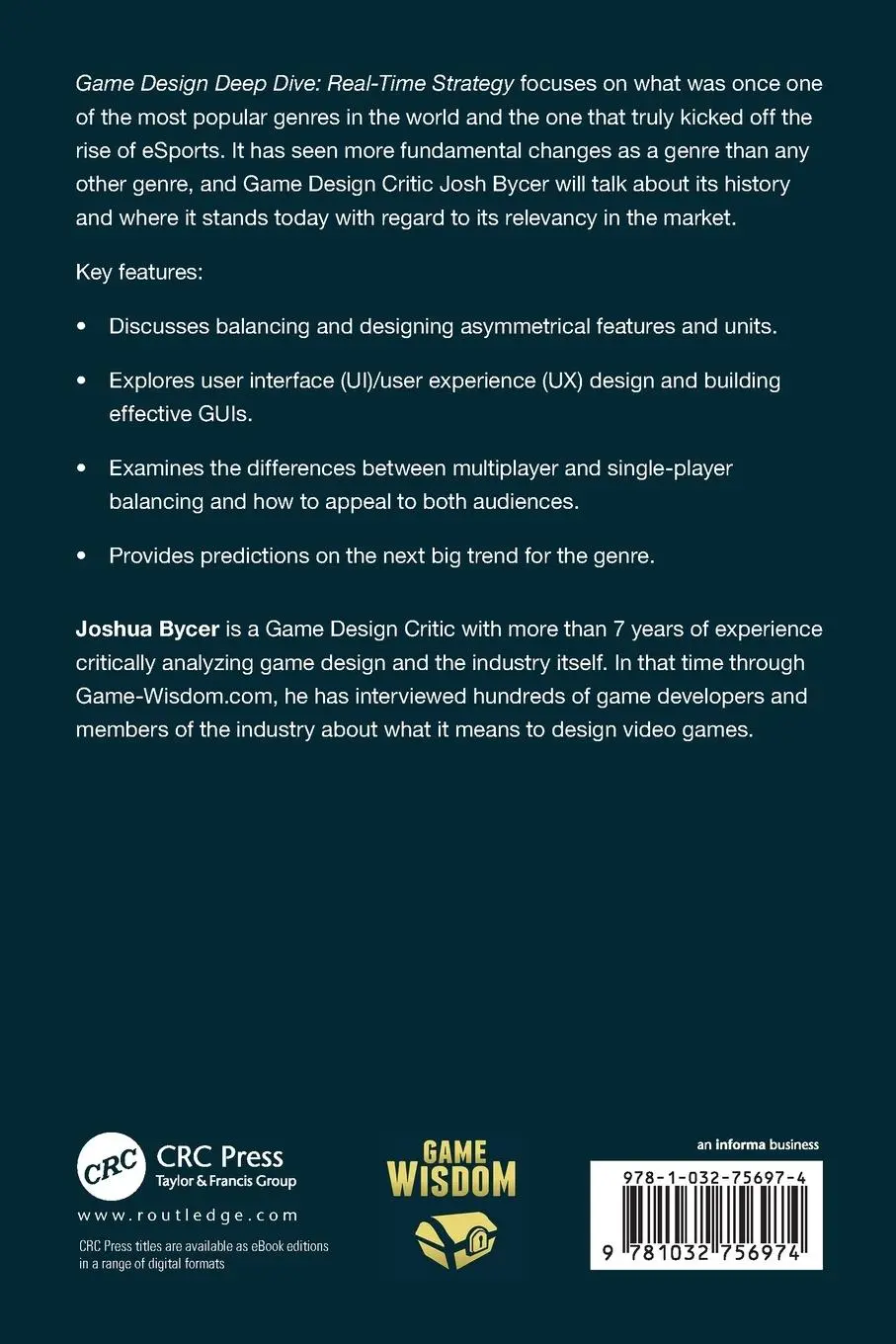 Rückseite: 9781032756974 | Game Design Deep Dive | Real-Time Strategy | Joshua Bycer | Buch