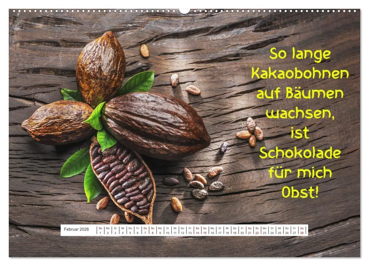 Bild: 9783457436974 | Schokoladen-Poesie (hochwertiger Premium Wandkalender 2026 DIN A2...
