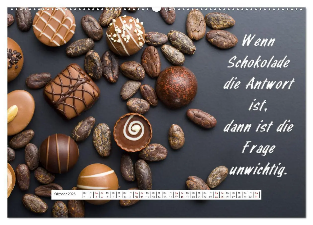 Bild: 9783457436974 | Schokoladen-Poesie (hochwertiger Premium Wandkalender 2026 DIN A2...