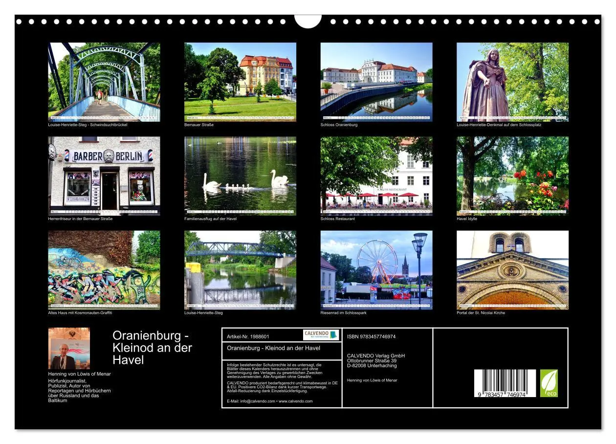 Bild: 9783457746974 | Oranienburg - Kleinod an der Havel (Wandkalender 2026 DIN A3 quer),...