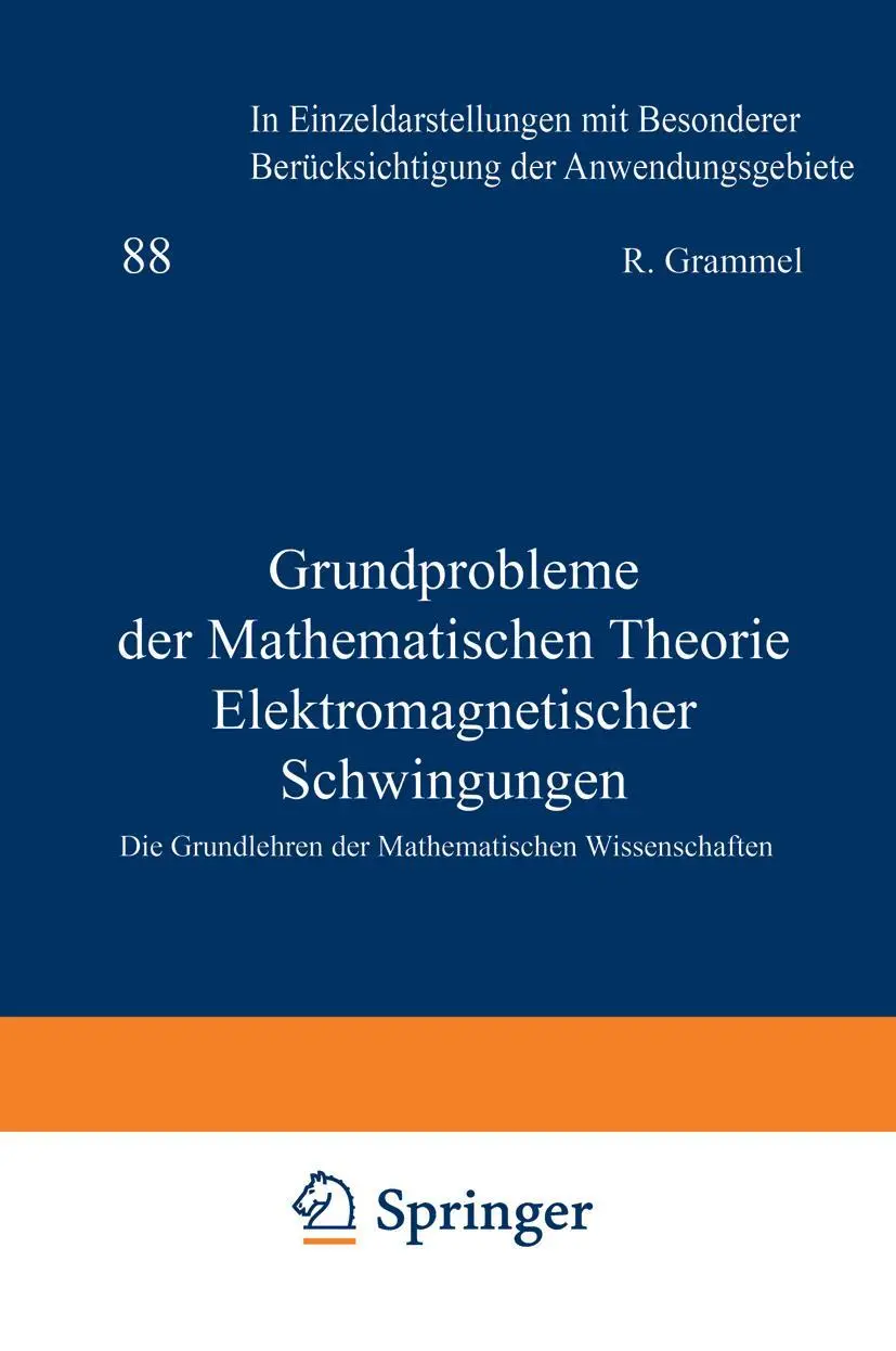 Cover: 9783642946974 | Grundprobleme der Mathematischen Theorie Elektromagnetischer...